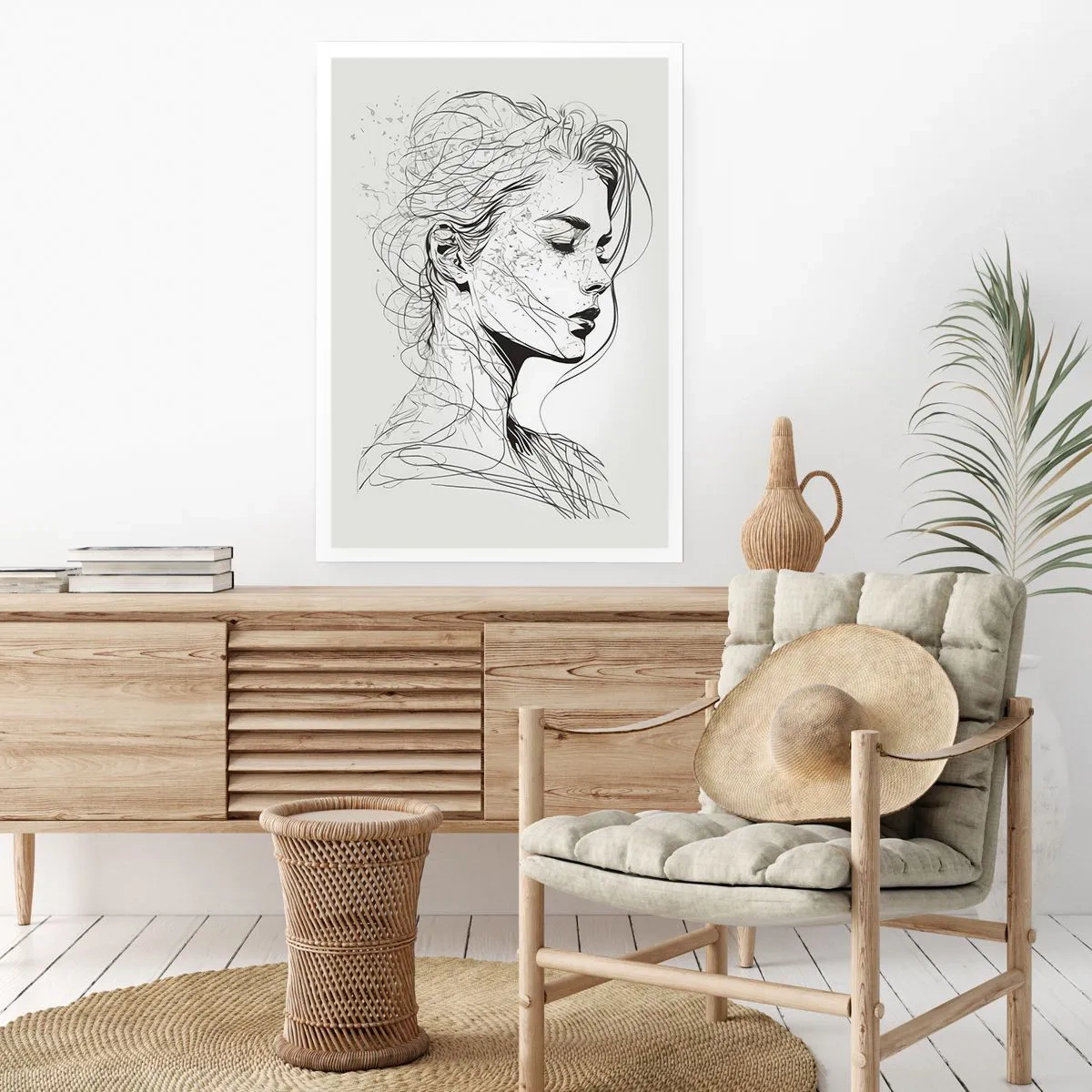 Poster - Porträt im Gedanken - 70x100 cm