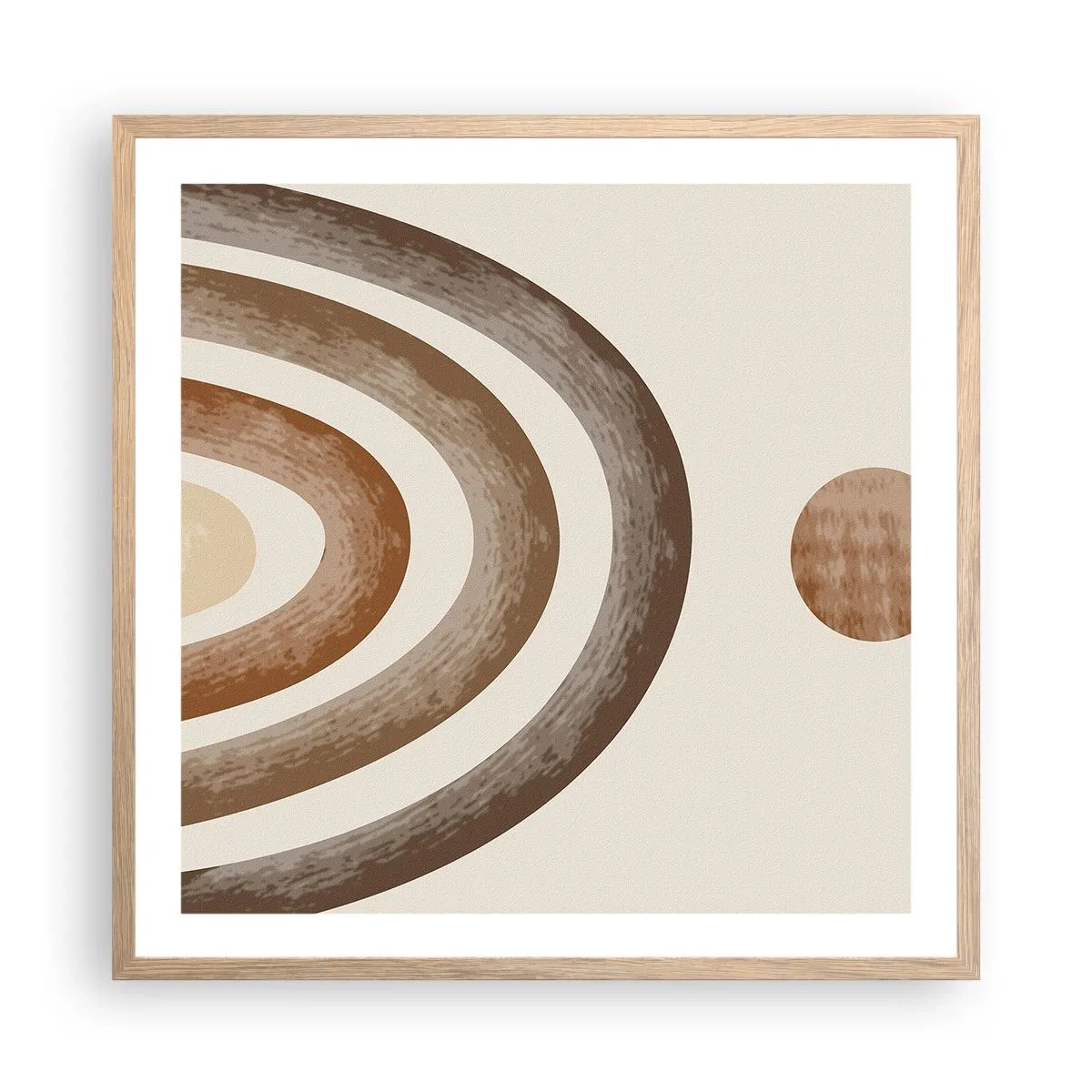 Poster in einem Rahmen aus heller Eiche - In einer weit entfernten Galaxie - 60x60 cm