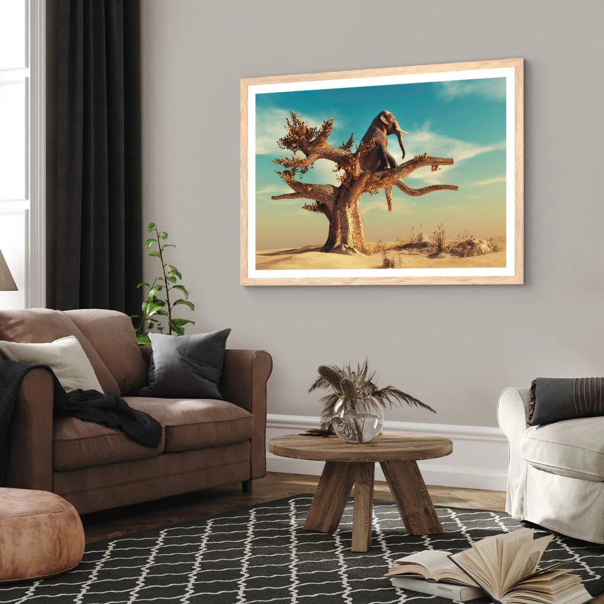 Poster in einem Rahmen aus heller Eiche - Ein neuer Standpunkt - 40x30 cm