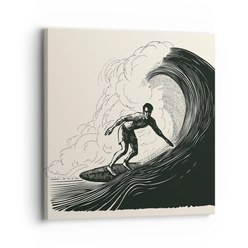 Bild auf Leinwand - Leinwandbild - König der Welle - 30x30 cm
