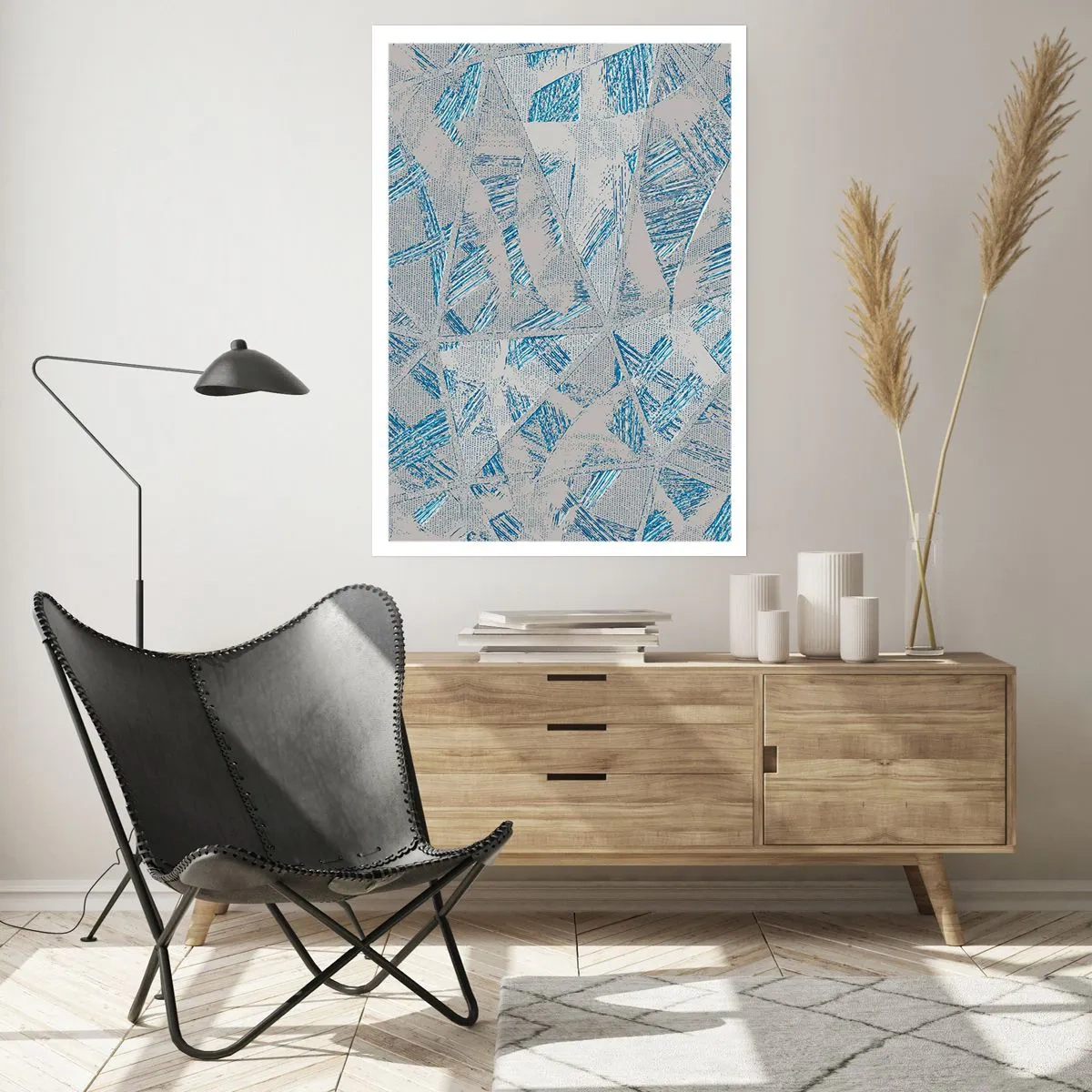 Poster - In einem blaugrauen Labyrinth - 40x50 cm