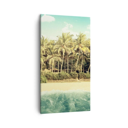 Bild auf Leinwand - Leinwandbild - Wie wäre es hier? - 45x80 cm