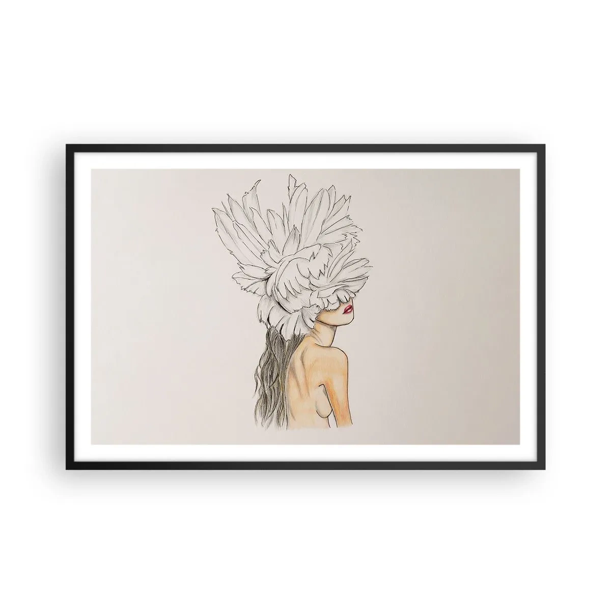 Poster in einem schwarzem Rahmen - Gekrönte Schönheit - 91x61 cm