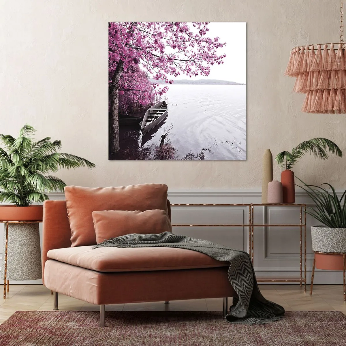 Bild auf Leinwand - Leinwandbild - In rosa Stille - 30x30 cm