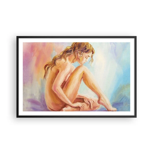 Poster in einem schwarzem Rahmen - Akt der Jugend - 91x61 cm