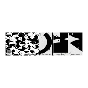 Fototapeten Muster Premium Canvas - Weiß ist weiß und schwarz ist schwarz - Abstraktion, Stück, Grafik - 100x30 cm