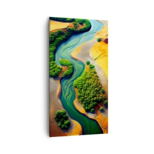 Bild auf Leinwand - Leinwandbild - Lebensspendender Fluss - 55x100 cm