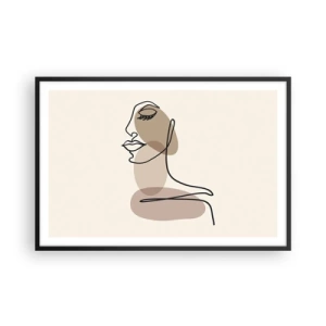 Poster in einem schwarzem Rahmen - Sich selbst zugehört - 91x61 cm