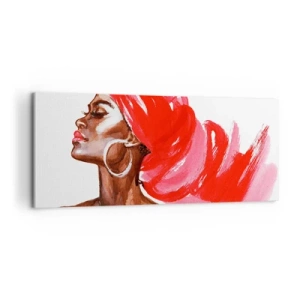 Bild auf Leinwand - Leinwandbild - Es weht ein Wind, der die Nase eines Mannes öffnet - 100x40 cm