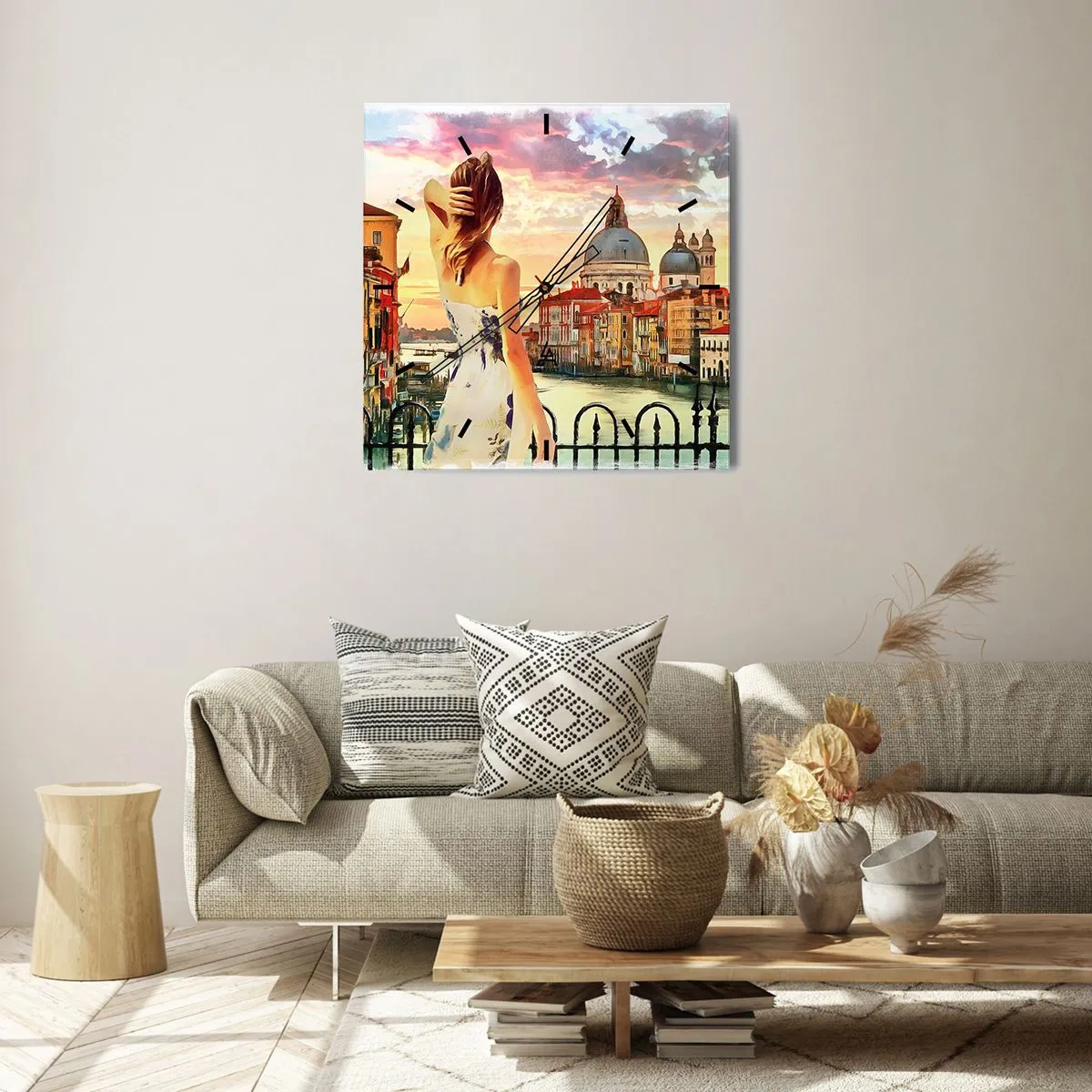 Wanduhr - Glasuhr - Als Abenteuer nur in ... - 30x30 cm