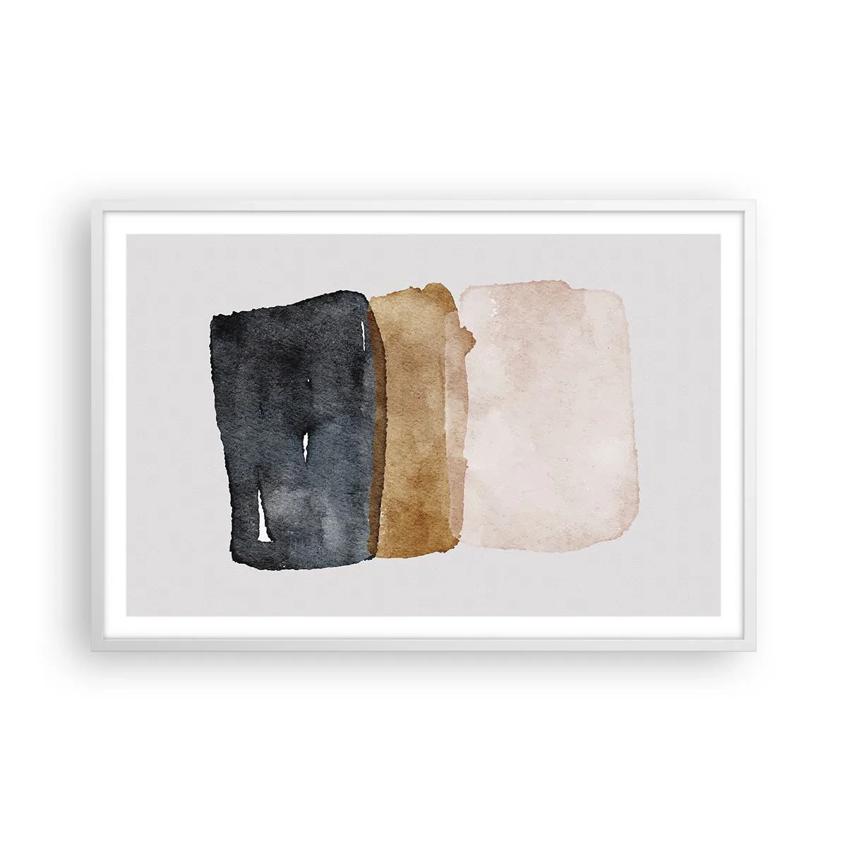 Poster in einem weißen Rahmen - Die Komposition der Farben der Erde - 91x61 cm