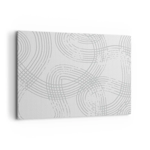 Bild auf Leinwand - Leinwandbild - Ein subtiles Muster mit verwobenen Linien in hellen Farbtönen - 100x70cm - Es gibt keinen einfachen Weg - Moderne Wanddekoration für Wohnzimmer und Schlafzimmer ARTTOR