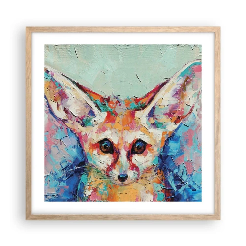 Poster in einem Rahmen aus heller Eiche - Bist du bereit für mich? - 50x50 cm