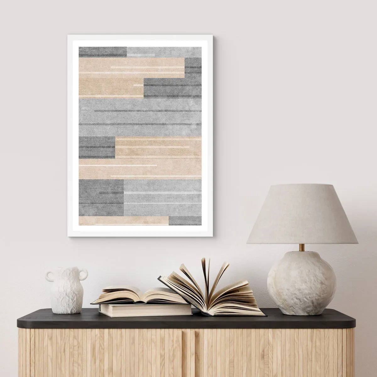 Poster in einem weißen Rahmen - Komposition: Vertikal halten - 70x100 cm