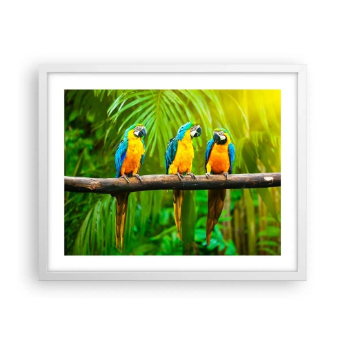 Poster in einem weißen Rahmen - Und hast du gehört, dass sie ...? - 50x40 cm