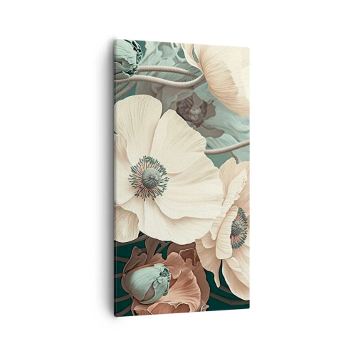 Bild auf Leinwand - Leinwandbild - Flüstern von Mohnblumen - 55x100 cm