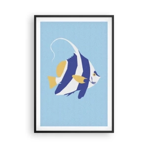 Poster in einem schwarzem Rahmen - Vermisse tropische Gewässer - 61x91 cm