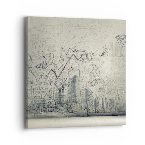 Bild auf Leinwand - Leinwandbild - Mein tolles Stadtleben - 40x40 cm