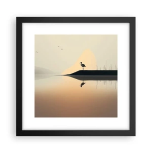 Poster in einem schwarzem Rahmen - Herr am See - 30x30 cm