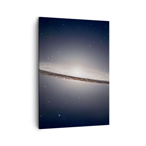 Bild auf Leinwand - Leinwandbild - Eine Spiralgalaxie vor dem Hintergrund des Sternenraums - 50x70cm - Vor langer Zeit in einer weit entfernten Galaxie ... - Moderne Wanddekoration für Wohnzimmer und Schlafzimmer ARTTOR