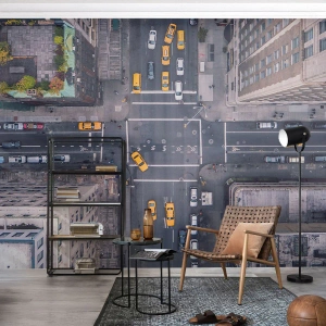 Maßgeschneiderte Fototapete Premium Sand - Eine einfache Wahl - New York, Stadt, Die Architektur