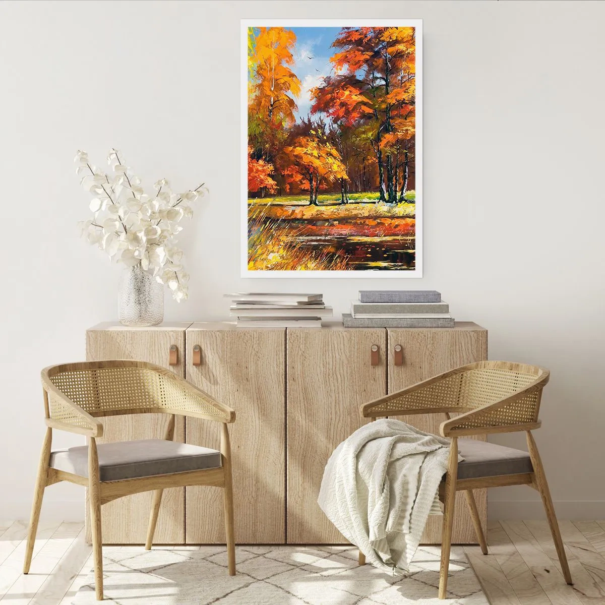 Poster - Landschaft in Gold und Bronze - 30x40 cm
