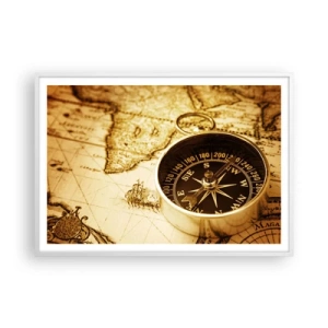 Poster in einem weißen Rahmen - Ost oder West? - 100x70 cm