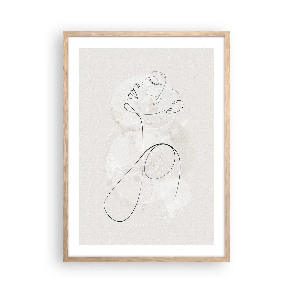 Poster in einem Rahmen aus heller Eiche - Die Spirale der Schönheit - 50x70 cm