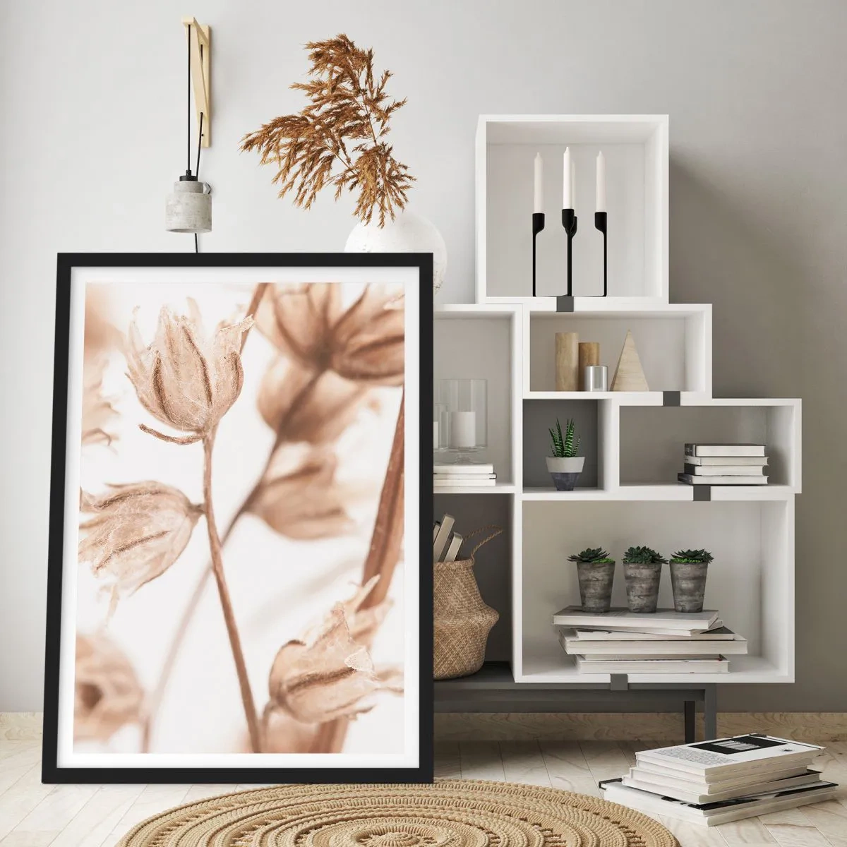 Poster in einem schwarzem Rahmen - Sie rufen am Ende des Sommers an - 40x50 cm