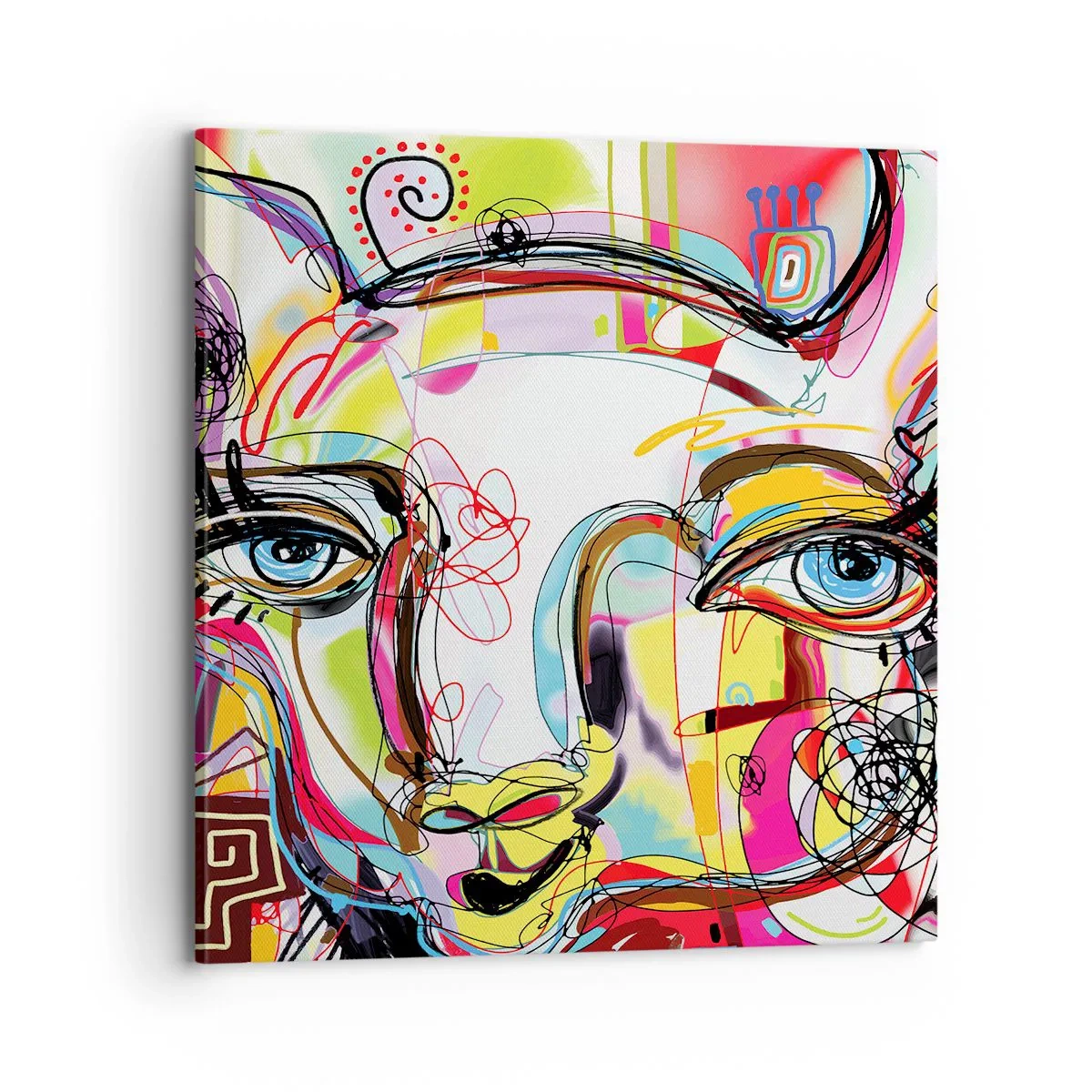 Bild auf Leinwand - Leinwandbild - Der Reichtum des Abiturs der Katze - 70x70 cm