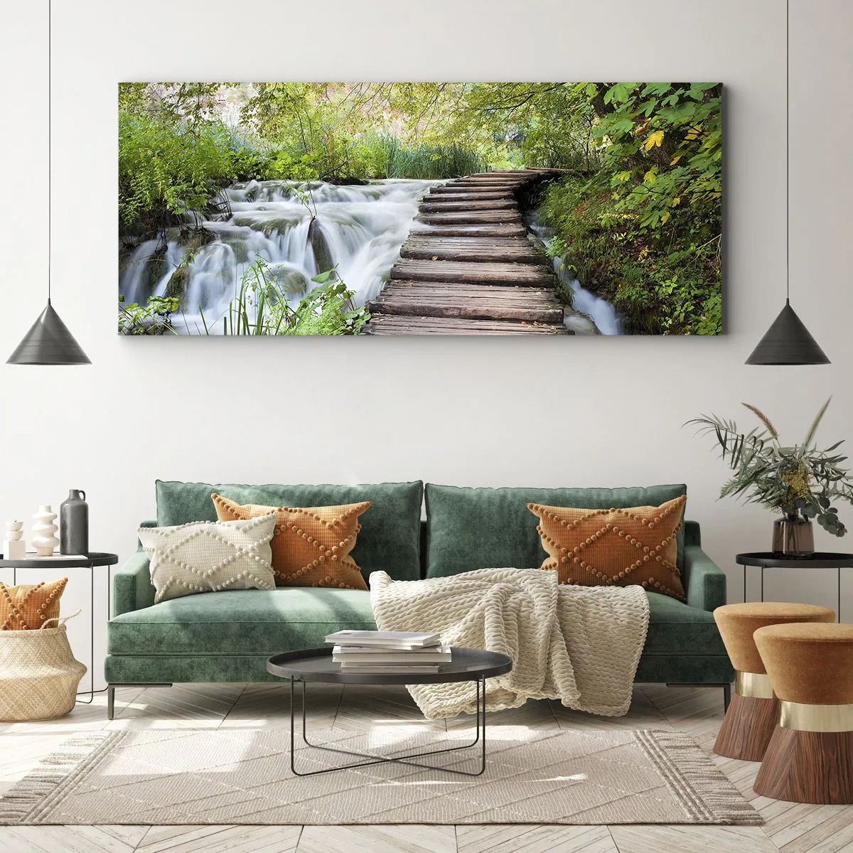 Bild auf Leinwand - Leinwandbild - Das Wasser ist überhaupt nicht ruhig - 90x30 cm