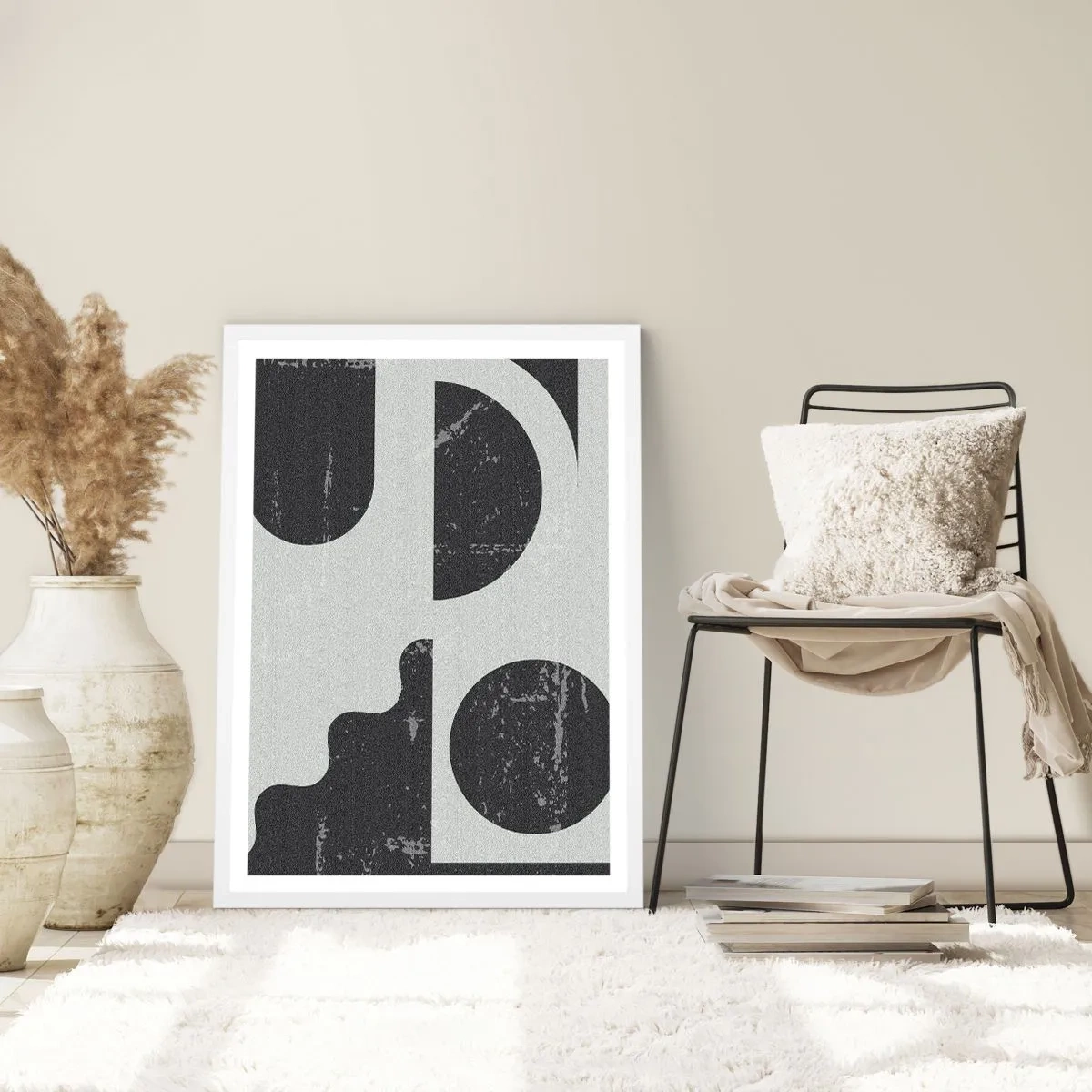 Poster in einem weißen Rahmen - Komposition oben und unten - 70x100 cm