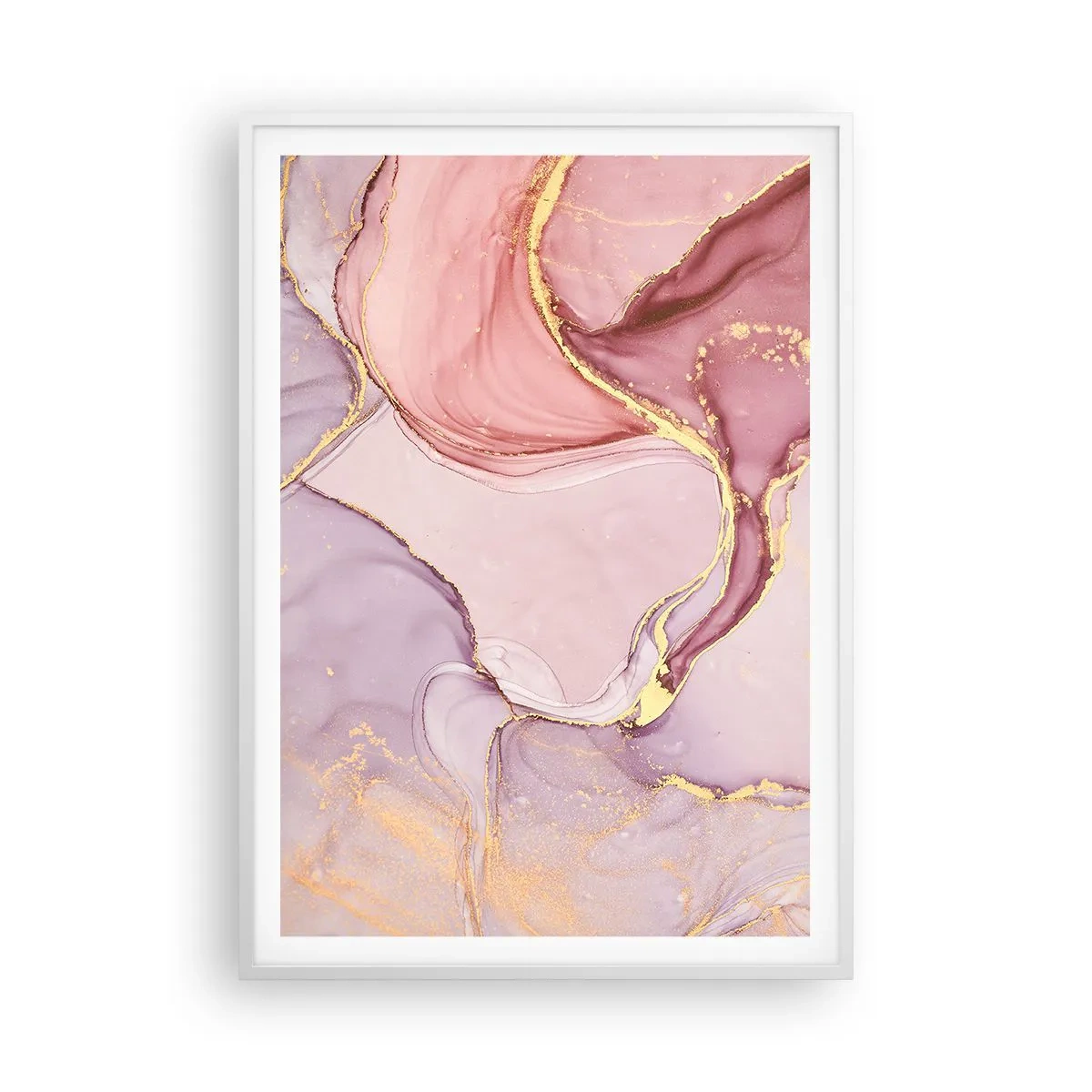 Poster in einem weißen Rahmen - Eine Liebkosung der Farben - 70x100 cm