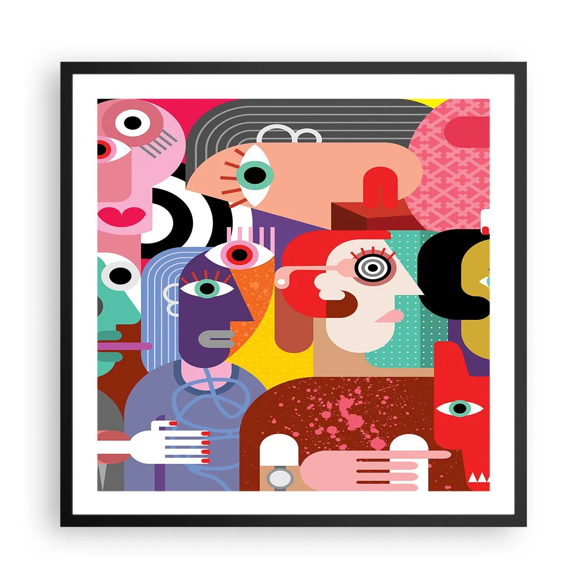 Poster in einem schwarzem Rahmen - Wir sind von Herrn Picasso - 60x60 cm