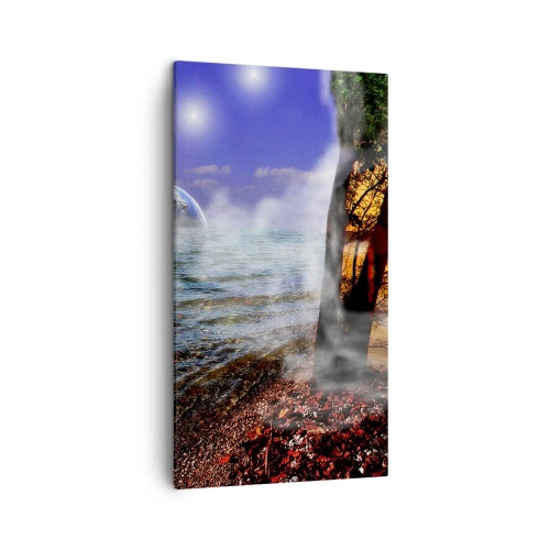 Bild auf Leinwand - Leinwandbild - Surreale Landschaft - Einheit der Natur - 45x80 cm