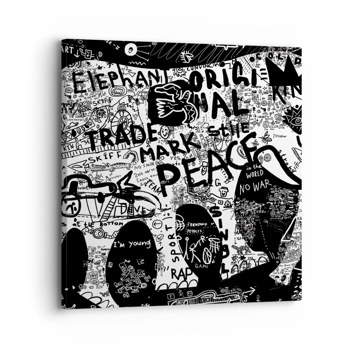 Bild auf Leinwand - Leinwandbild - Reiche Straßenwelt - 30x30 cm