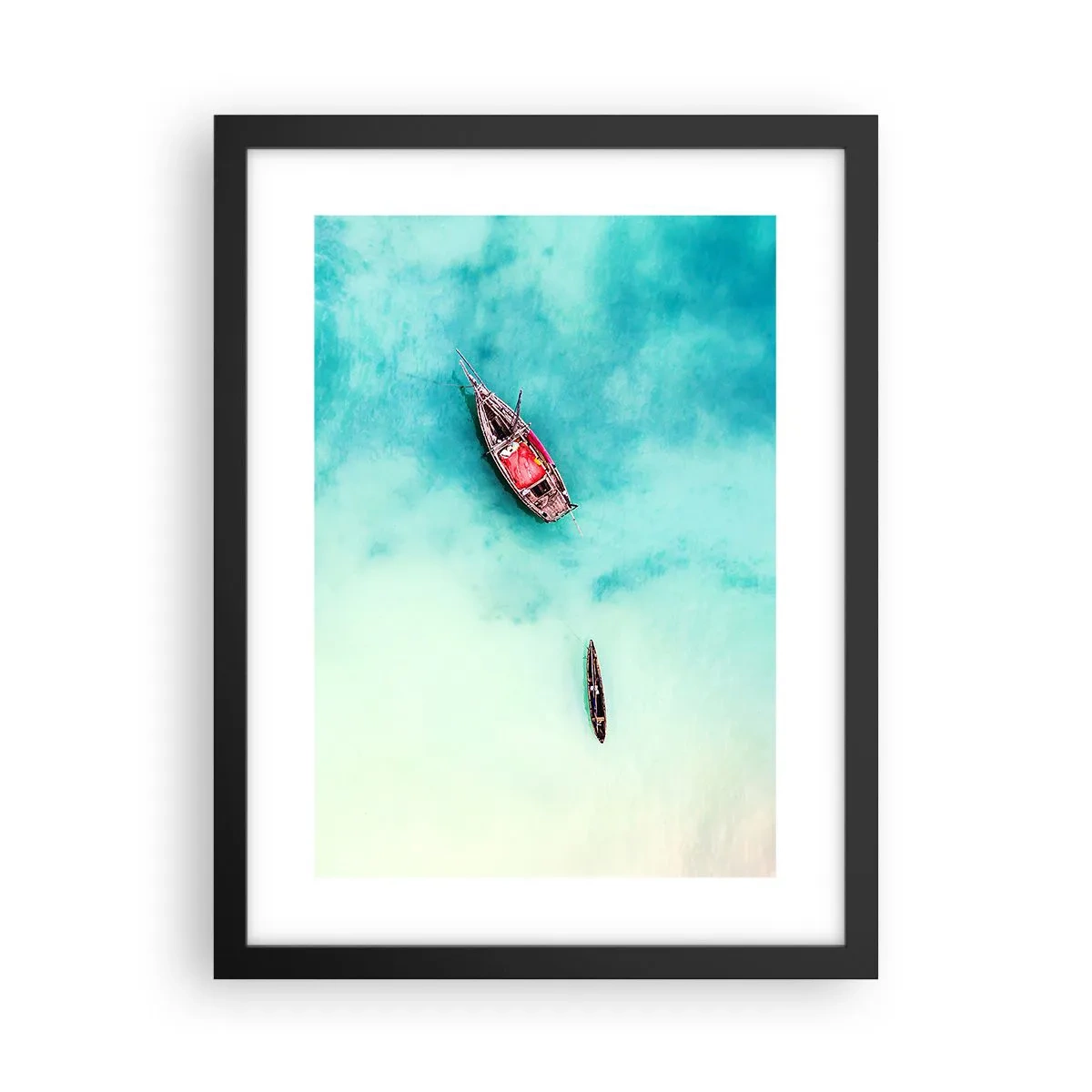 Poster in einem schwarzem Rahmen - Denn an den Stränden von Sansibar, wenn der Wasserüberschuss ... - 30x40 cm