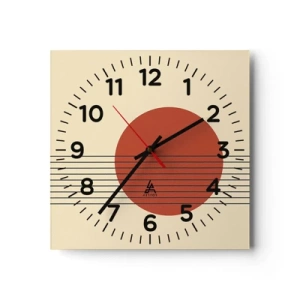 Wanduhr - Glasuhr - Immer wieder und weiter - 40x40 cm