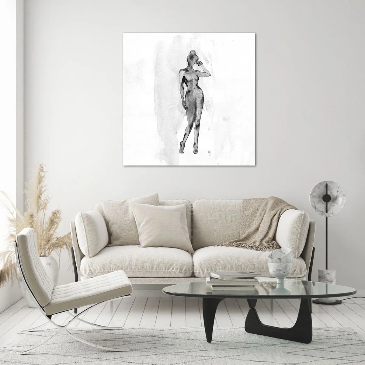 Glasbild - Bild auf glas - Eine Studie über das Ideal der Weiblichkeit - 50x50 cm