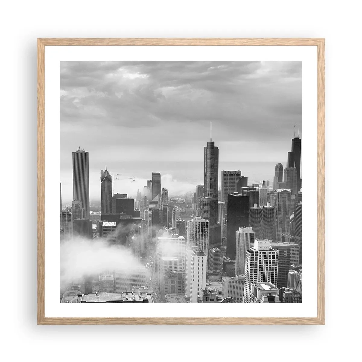 Poster in einem Rahmen aus heller Eiche - Amerikanische Landschaft - 60x60 cm