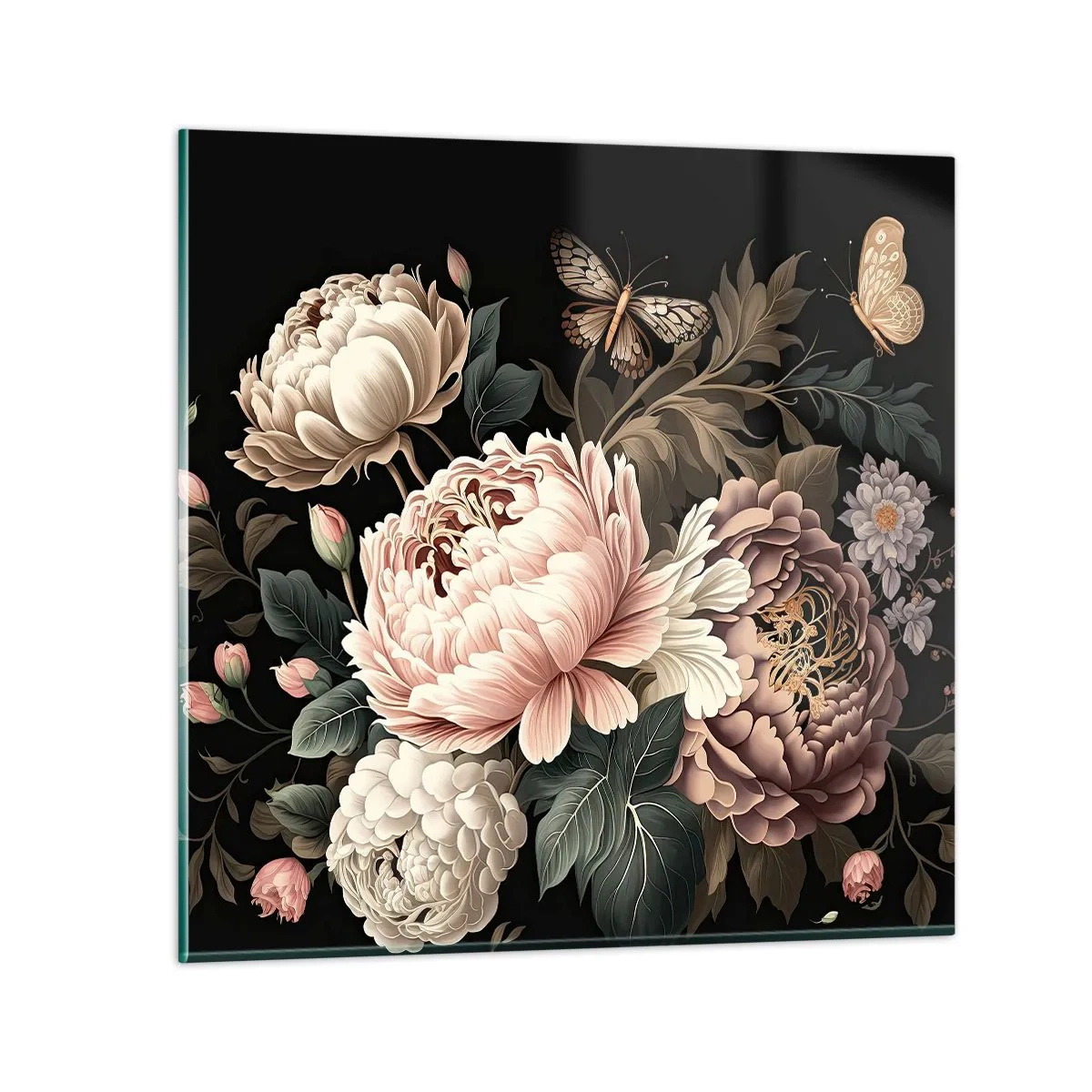 Glasbild - Bild auf glas - Im Barockstil - 30x30 cm