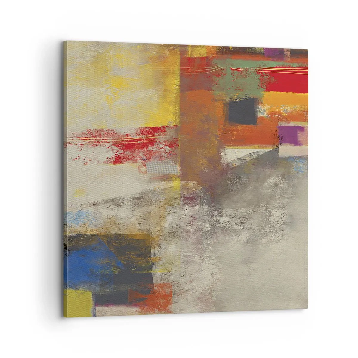 Bild auf Leinwand - Leinwandbild - Geometrie der Farben - 60x60 cm