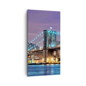 Bild auf Leinwand - Leinwandbild - Seit vielen Jahren die Brooklyn Bridge - 55x100 cm
