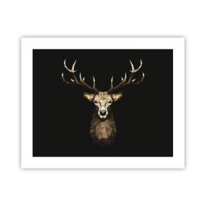 Poster - Kubistischer Hirsch - 50x40 cm