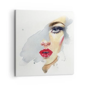 Bild auf Leinwand - Leinwandbild - Abspiegeln in einem Wassertropfen - 50x50 cm