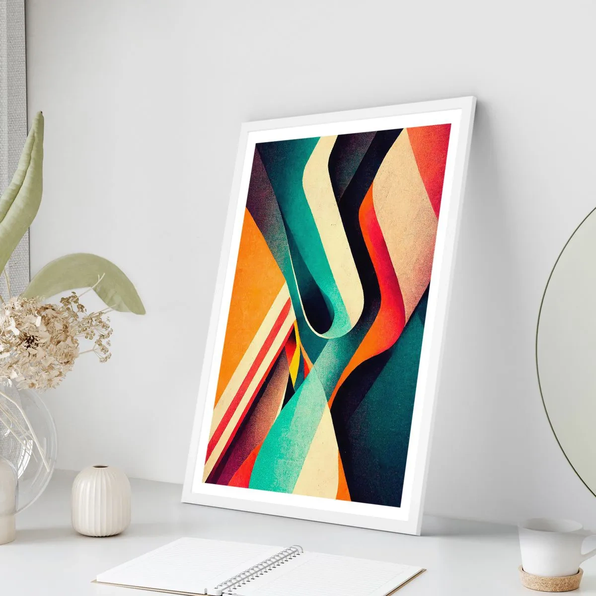 Poster in einem weißen Rahmen - Intensive Komposition - 70x100 cm