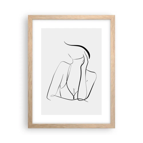 Poster in einem Rahmen aus heller Eiche - Auf der Traumwelle - 30x40 cm