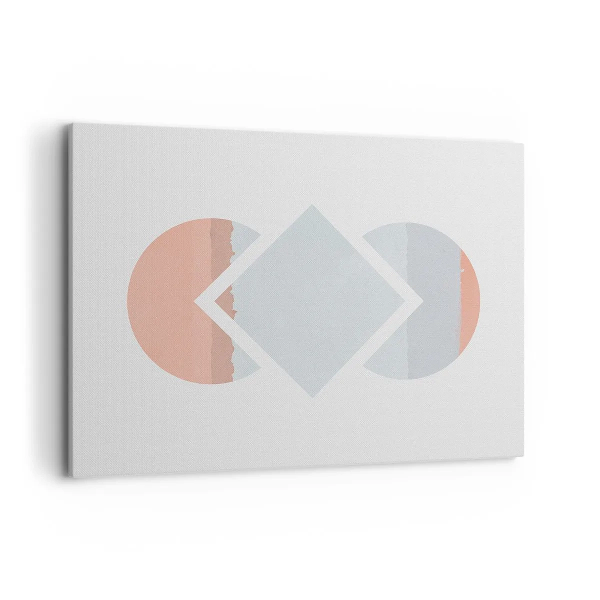 Bild auf Leinwand - Leinwandbild - Ein minimalistisches Gemälde mit geometrischen Formen - 100x70cm - Die Situation ist klar - Moderne Wanddekoration für Wohnzimmer und Schlafzimmer ARTTOR