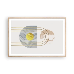 Poster in einem Rahmen aus heller Eiche - Helligkeit und Brillanz - 91x61 cm