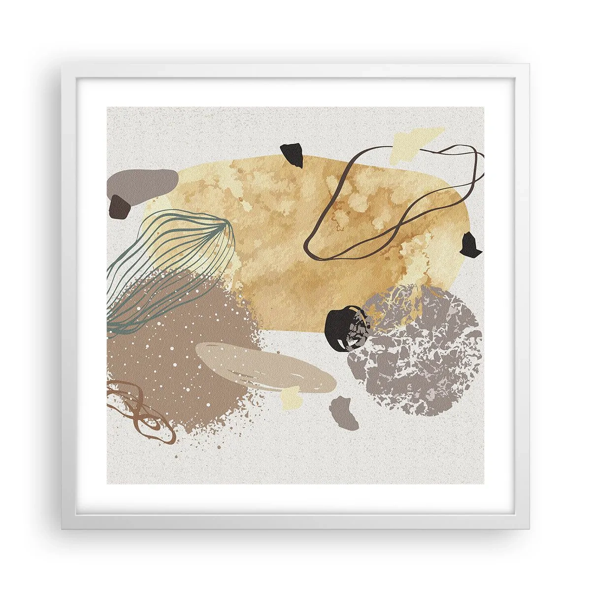 Poster in einem weißen Rahmen - Angewandte Plumkologie - 50x50 cm